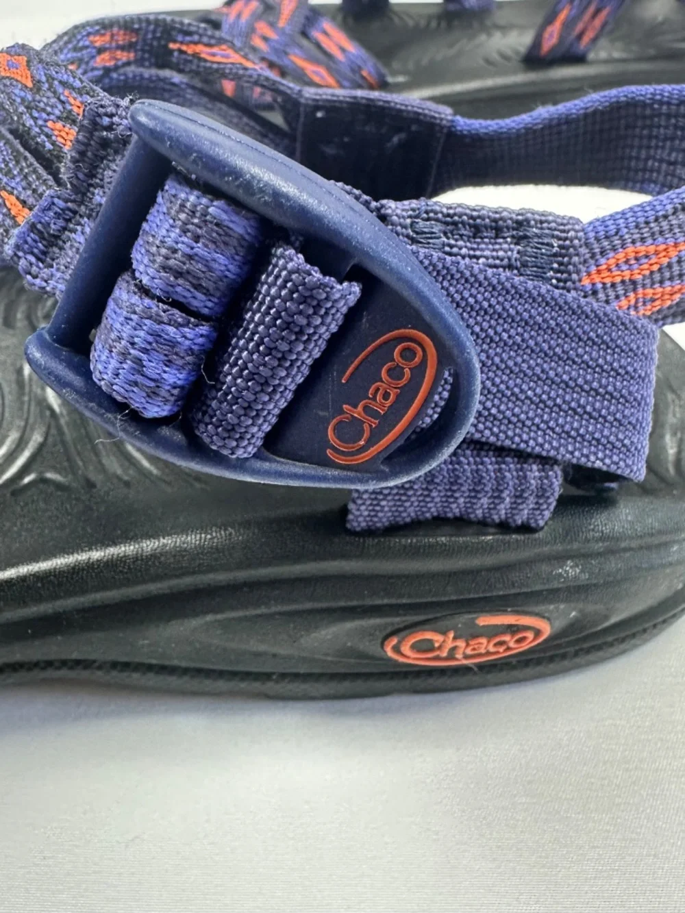 Chaco Zvolv X2 Womens Sandals Volcanic Blue Orange Toe Loop Adjustable Size W9